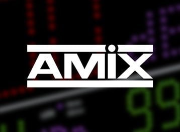 Brand Amix Amix logo with a sound Display