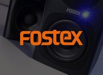 Brand Fostex Fostex logo with speakers