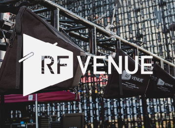 Brand RF Venue RF venue logo with RF Antennas
